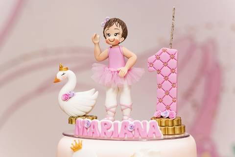 Topo de bolo de festa infantil - tema bailarina '