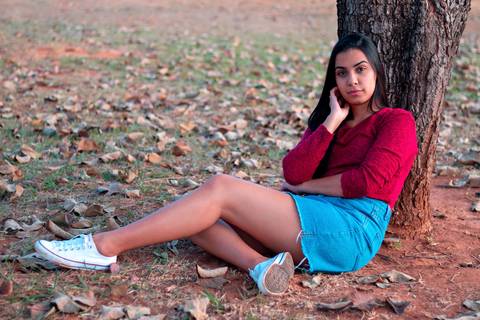 ensaio fotografico feminino em praça na cidade de uberlandia minas gerais'