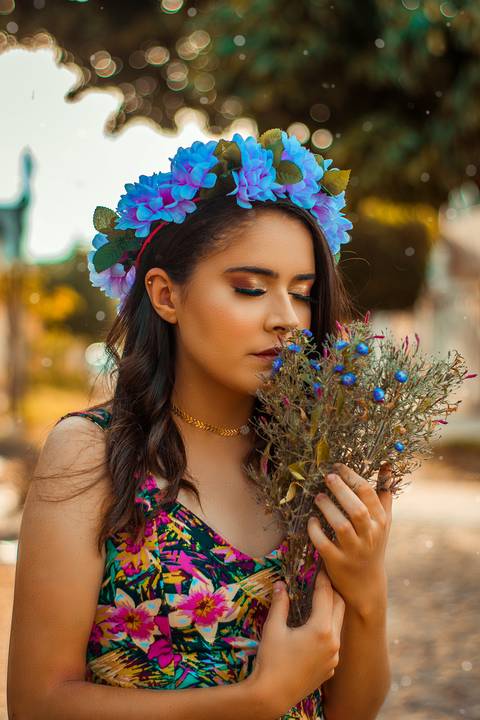 coroa de flores miradão crato ensaio com modelo'