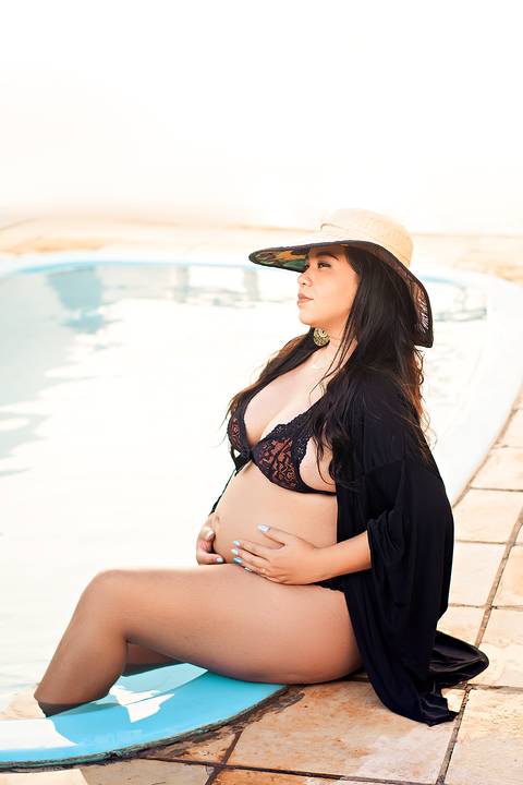 Ensaio fotografico gestante gravida na piscina em juazeiro do norte '