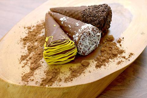 Cones trufados - Doces Delrios'