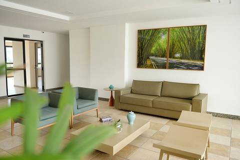 Quadro bambuzal em díptico 1,10x1,80m moldura freijó com vidro comum'