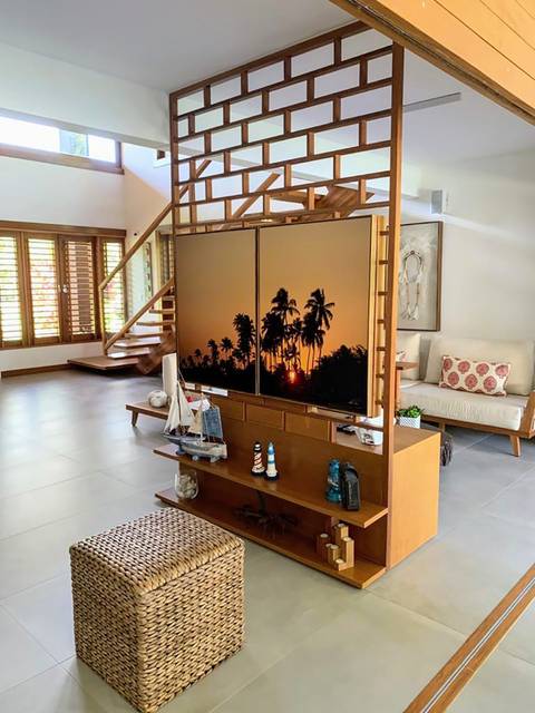 Pôr do sol em praia do Forte na Bahia'