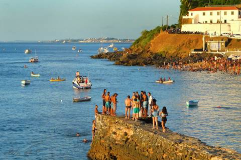 Por do sol no Porto da Barra, Salvador Bahia'