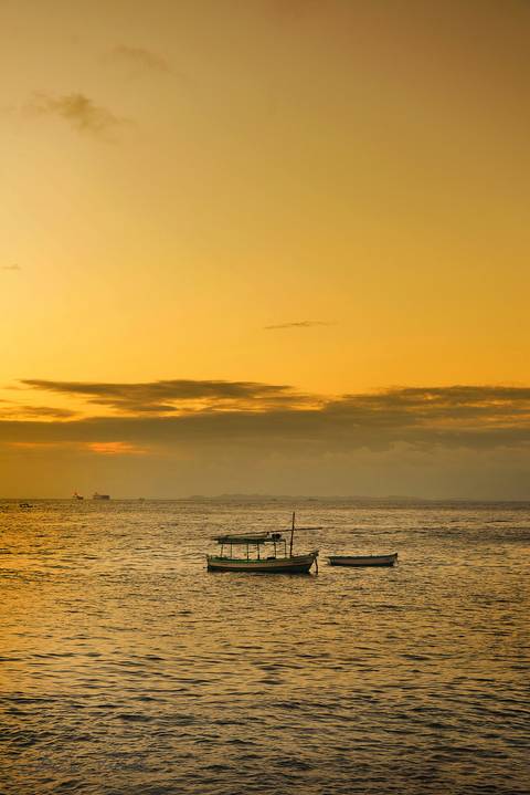 Por do sol no Porto da Barra, Salvador Bahia'