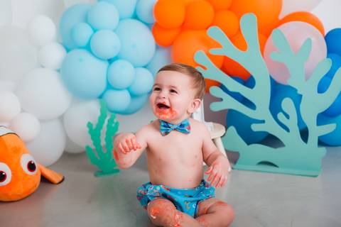 fotografia infantil taubaté smash the cake bolo aniversário festa criança fotógrafo estúdio'