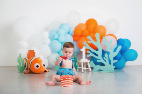 fotografia infantil taubaté smash the cake bolo aniversário festa criança fotógrafo estúdio'