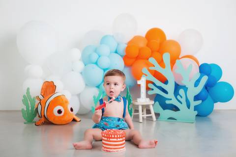 fotografia infantil taubaté smash the cake bolo aniversário festa criança fotógrafo estúdio'