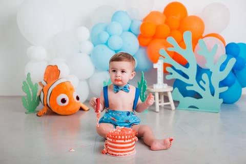 fotografia infantil taubaté smash the cake bolo aniversário festa criança fotógrafo estúdio'