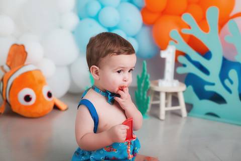 fotografia infantil taubaté smash the cake bolo aniversário festa criança fotógrafo estúdio'
