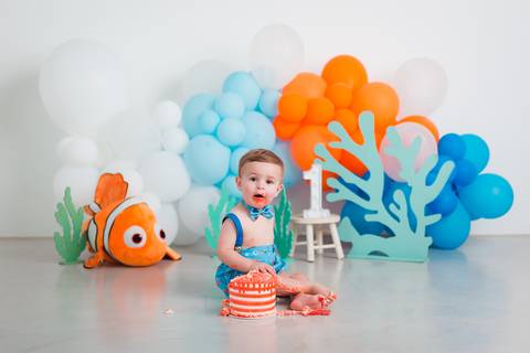fotografia infantil taubaté smash the cake bolo aniversário festa criança fotógrafo estúdio'