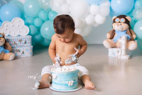 fotografia infantil taubaté smash the cake bolo aniversário festa criança fotógrafo estúdio'