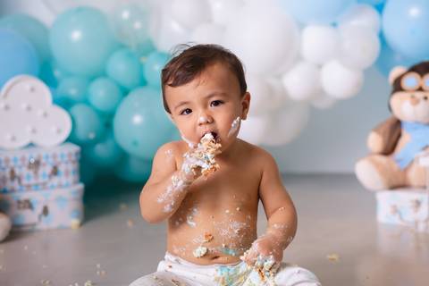 fotografia infantil taubaté smash the cake bolo aniversário festa criança fotógrafo estúdio'