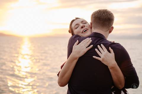 fotografia de noivado na ponta dos Ganchos Resort, em Governador Celso Ramos'