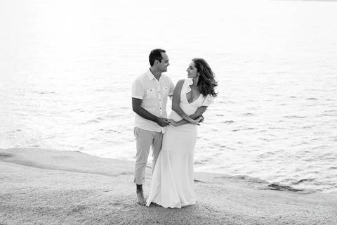 ensaio pré-casamento no amanhecer, na praia e trilha do Gravatá em Florianópolis. Por Thiago Braga '
