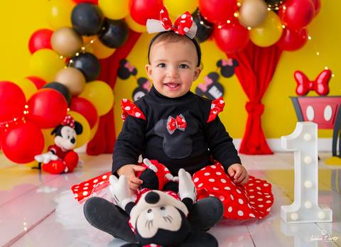 Cenário para fotos de miniie vermelha'