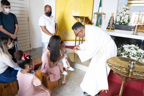 Batizado no Cristo Redentor'