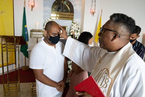 Batizado no Cristo Redentor'