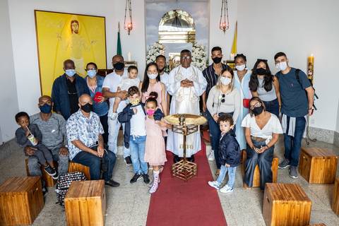 Batizado no Cristo Redentor'