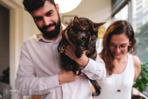 casal noivos romântico intimista apartamento centro sp vintage pet gato petlovers'