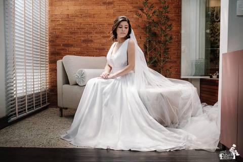 retrato de noiva pronta para casar'