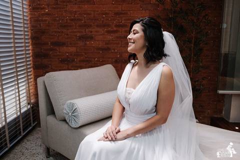 retrato de noiva pronta para casar'