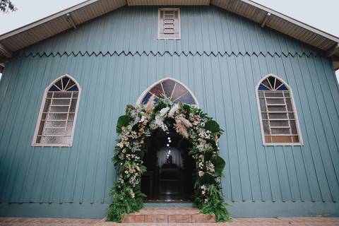 Foto da Capela Nossa Senhora Aparecida, onde aconteceu o casamento'