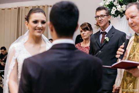 Cerimônia de casamento, casamento mini-wedding no restaurante Quintal de Casa, em Apucarana/PR'