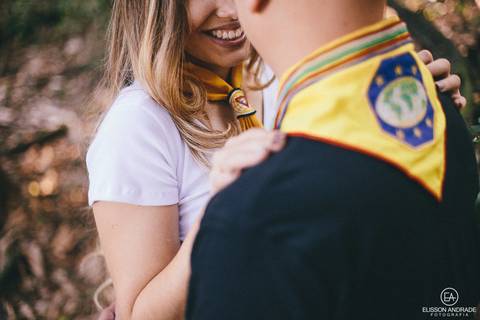 Fotos de noivos no ensaio pré-wedding, casal de desbravadores, desbravador regional, LD1'