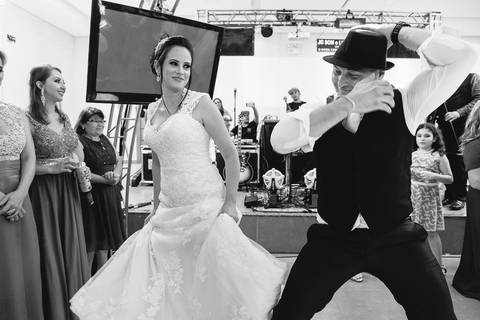 Fotografia de casamento, durante a festa do casamento'