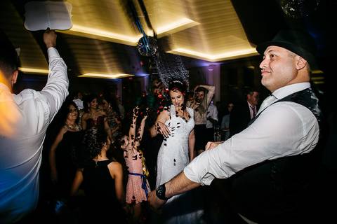 Fotografia de casamento, durante a festa do casamento'