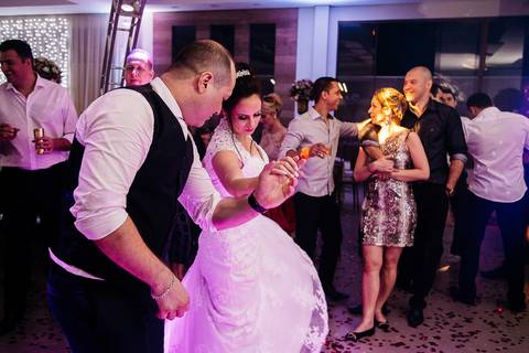 Fotografia de casamento, durante a festa do casamento'