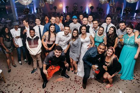 Fotografia de casamento, durante a festa do casamento'