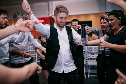 foto de festa de casamento, casamento duplo, de gêmeas, em Mandaguaçu'