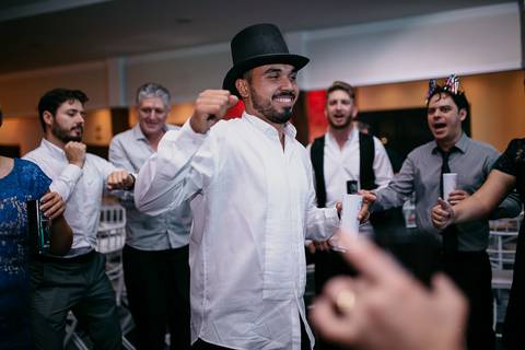 foto de festa de casamento, casamento duplo, de gêmeas, em Mandaguaçu'