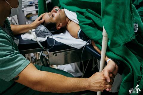 Fotografia de parto, hospital santa rita, em Maringá/PR'