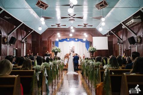 cerimonia de casamento em maringa, na capela nossa senhora aparecida'