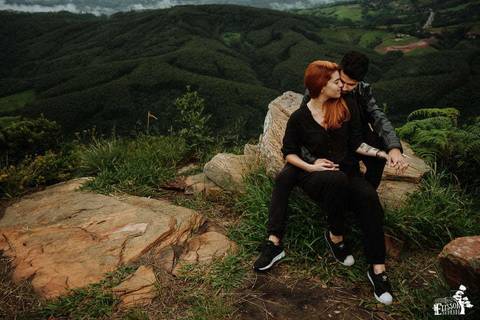 Pedido de namora surpresa em Ortigueira, no Morro da Pedra Branca'