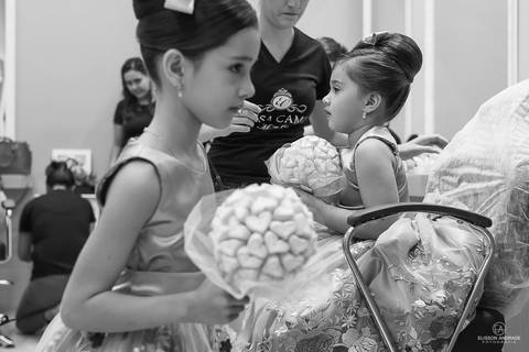 making off da noiva, no dia do casamento, no salão de beleza'