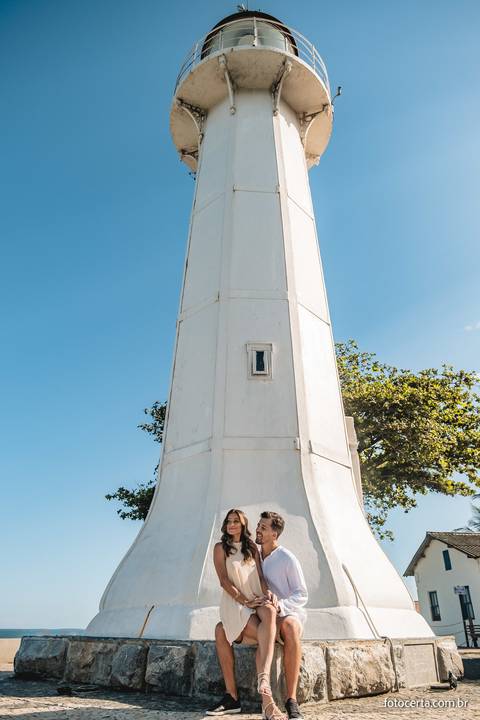 Fotografia de Ensaio Pré-Casamento no Farol de Santa Luzia e Convento da Penha - Vila Velha - ES'