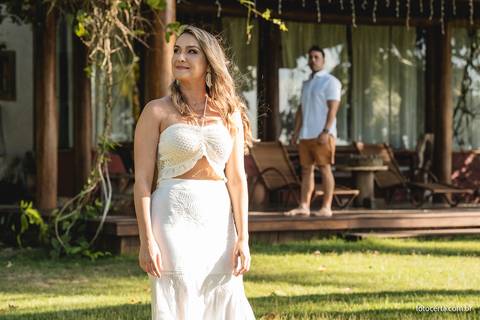 Ensaio Externo na Praia, Pré-Casamento de Andressa e Diego na Casa de Maria em Anchieta - ES. Fotógrafo Luciano Pacheco - Foto Certa'