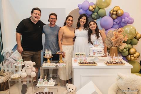 Fotografia de Gestante e Maternidade. Cobertura fotográfica de Chá de Bebê. Fotógrafo Luciano Pacheco - Foto Certa'