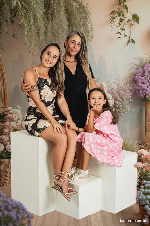 Ensaio do Dia das Mães em Estúdio Virtual. Fotógrafo: Luciano Pacheco - Foto Certa'