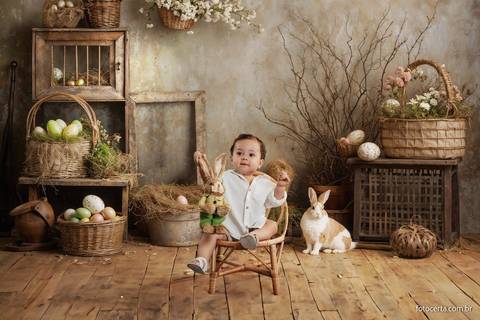 Ensaio De Páscoa em Estúdio Virtual. Fotógrafo: Luciano Pacheco - Foto Certa'