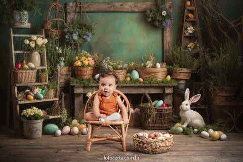 Ensaio de Páscoa em Estúdio Virtual. Fotógrafo: Luciano Pacheco (Foto Certa)'