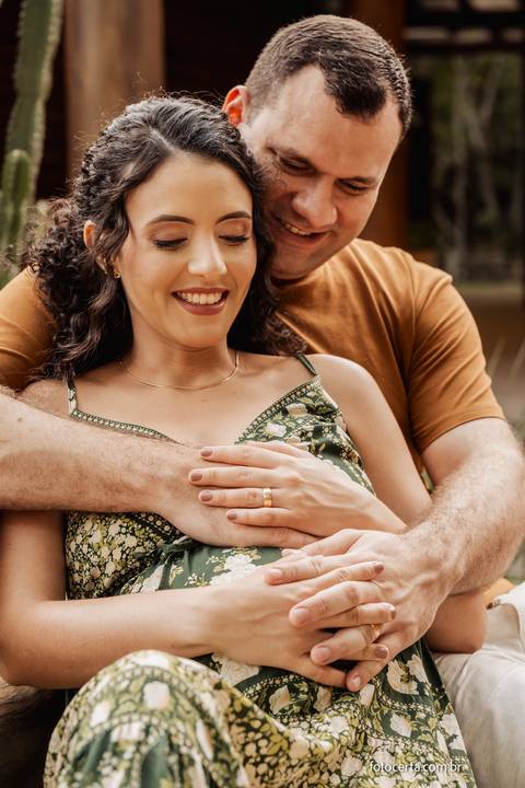 Fotografia de Ensaio de Gestante. Fernanda e Bruno Storck. Fotógrafo de Família em Vitória - ES'