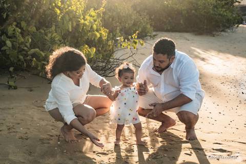 Fotografia de Ensaio Externo de Família na Ilha do Frade em Vitória - ES'