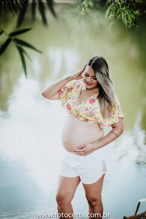 Fotografia de Ensaio de Gestante - Ilha do Frade - Vitória-ES'