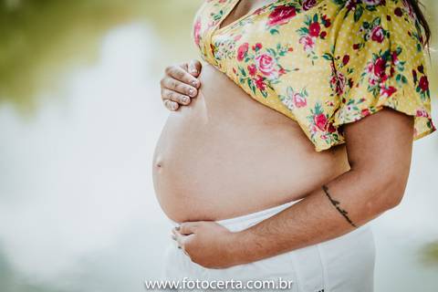 Fotografia de Ensaio de Gestante - Ilha do Frade - Vitória-ES'