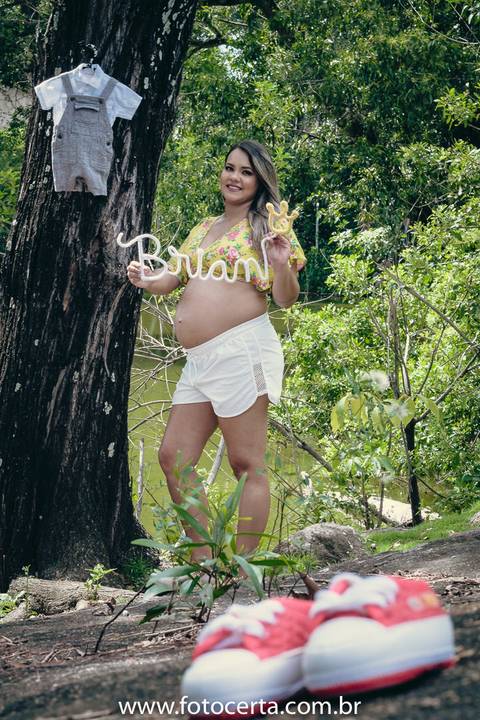 Fotografia de Ensaio de Gestante - Ilha do Frade - Vitória-ES'